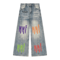 Women’s Vintage Wash Wide Leg Denim Jeans