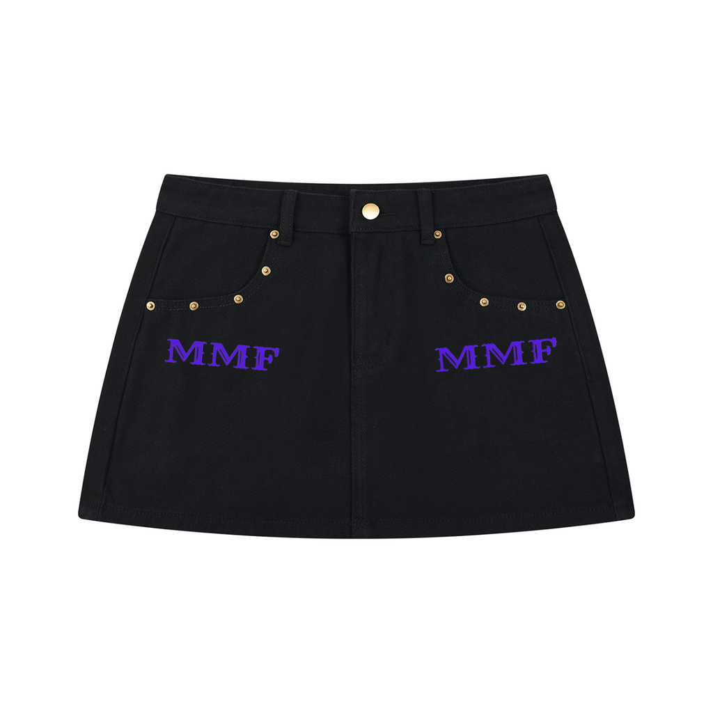 Women's Studded Denim Mini Skirt