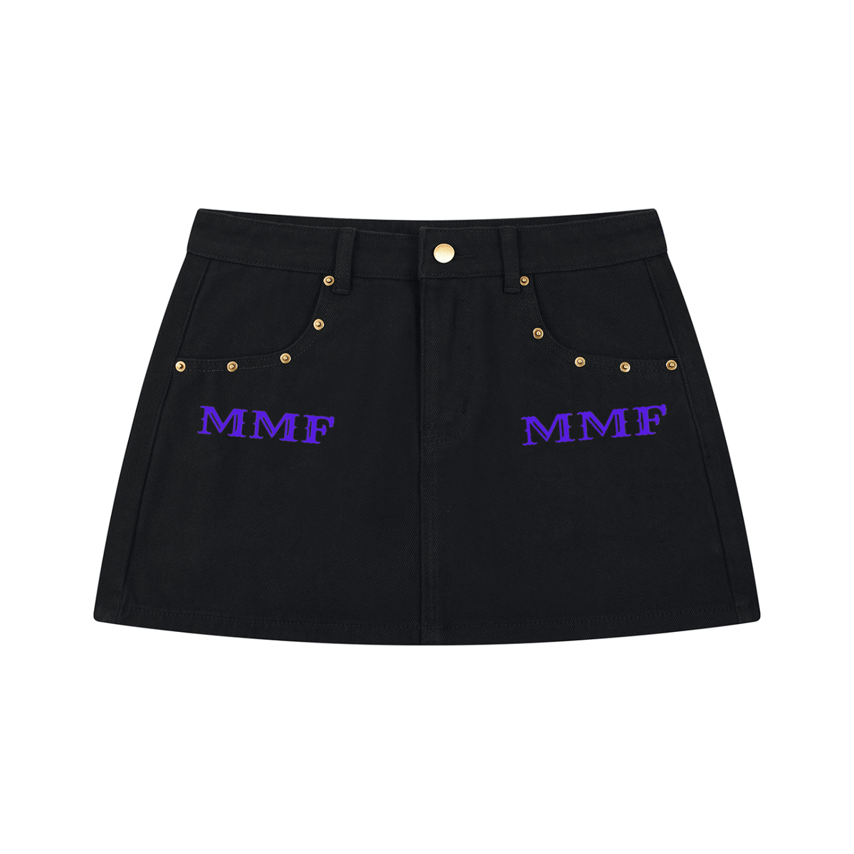 Women's Studded Denim Mini Skirt