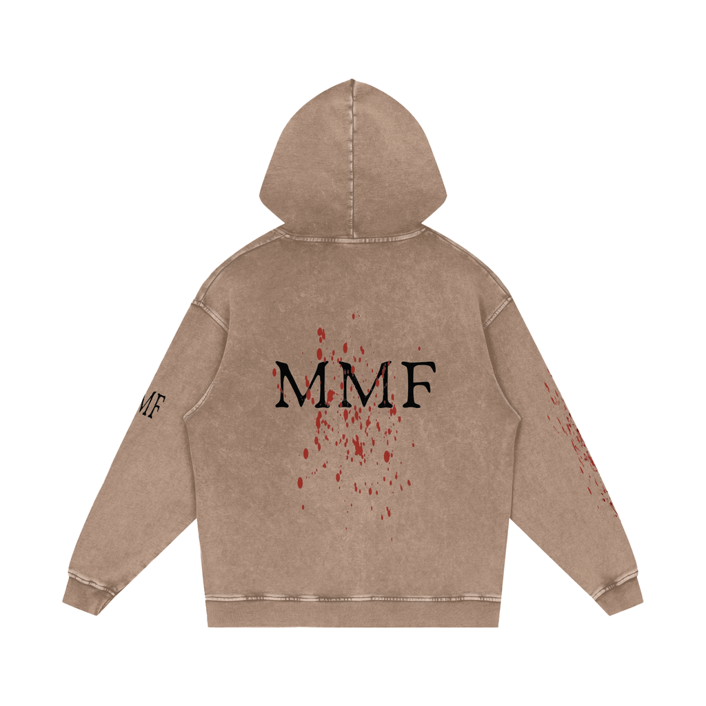 Snow Washed Loose Cotton Hoodie