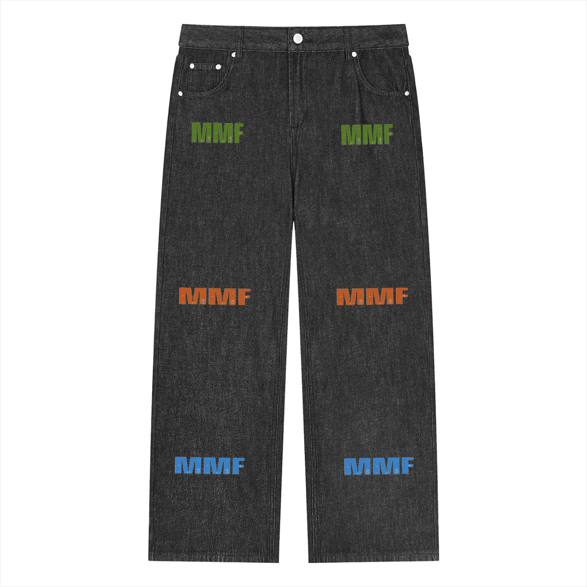 Unisex Vintage Wash Straight Leg Jeans