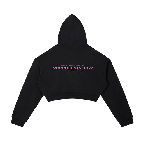Essential Cropped Zip-Up Hoodie