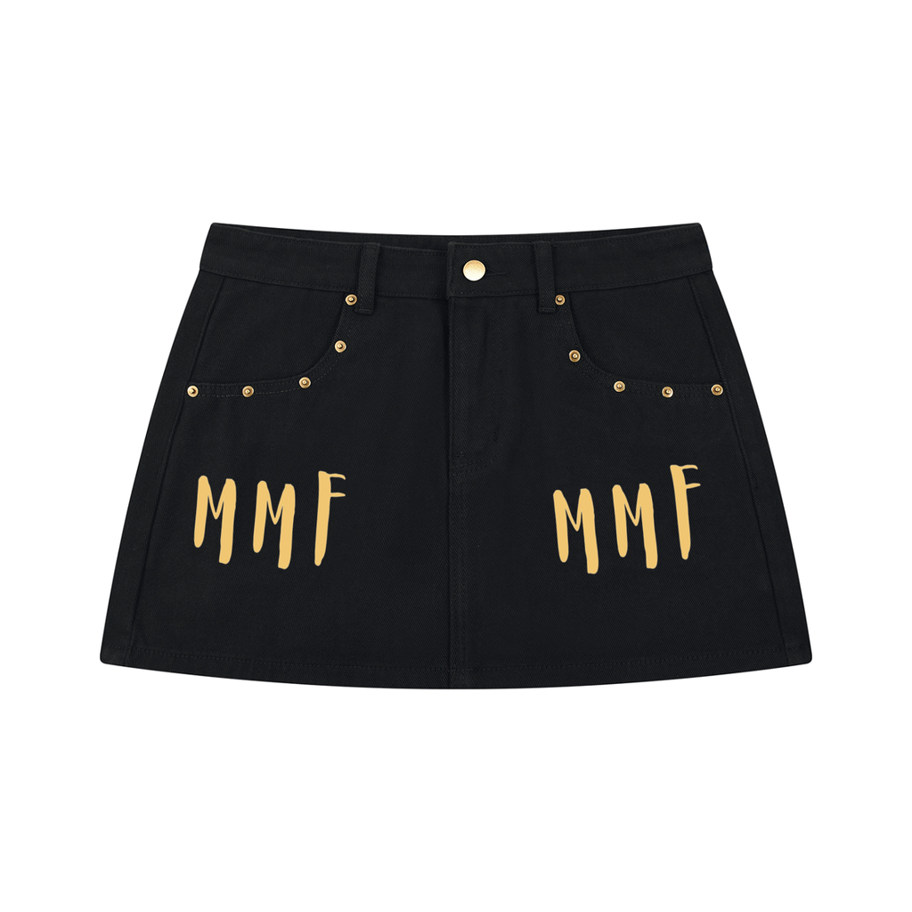 Women's Studded Denim Mini Skirt