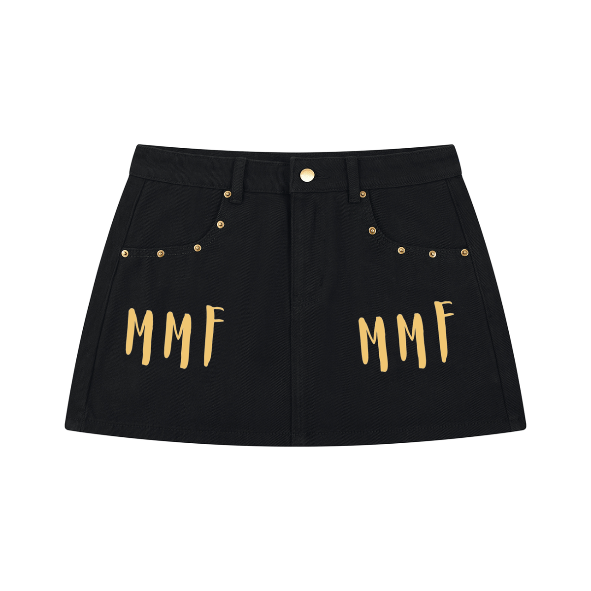 Women's Studded Denim Mini Skirt