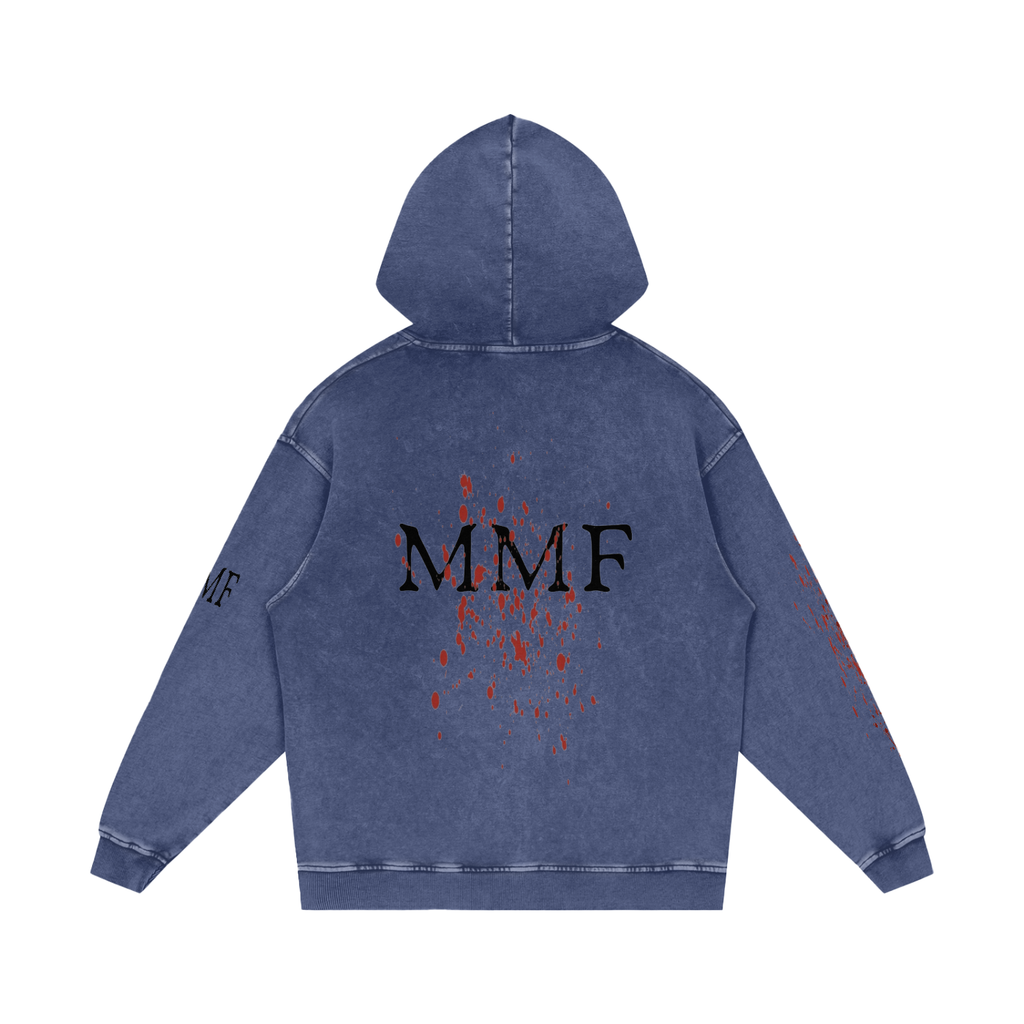 Snow Washed Loose Cotton Hoodie